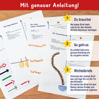 Anleitungen für das Wichtelabenteuer von easy-sticks. Die Wichtelbriefe bieten kreative Bastelideen für die gesamte Familie.