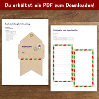 Wichtelbriefpapier Mit Passendem Umschlag Zum Ausdrucken – Kreative Wichtelpost Für Weihnachten