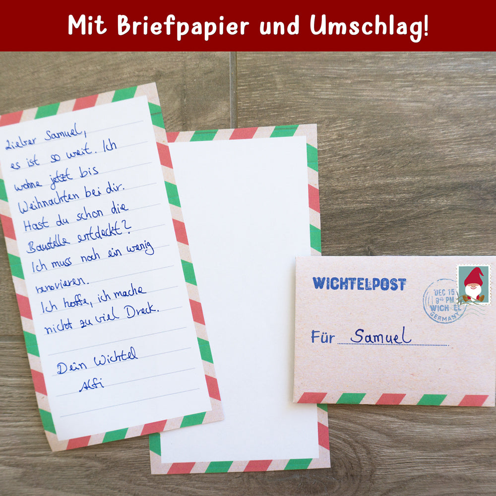 Wichtelbriefpapier Mit Passendem Umschlag Zum Ausdrucken – Kreative Wichtelpost Für Weihnachten