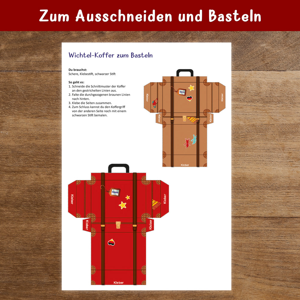 DIY Wichtelwelt Bastelideen: Wichtel Koffer Zum Ausdrucken & Basteln Für Deine Kreativen Projekte