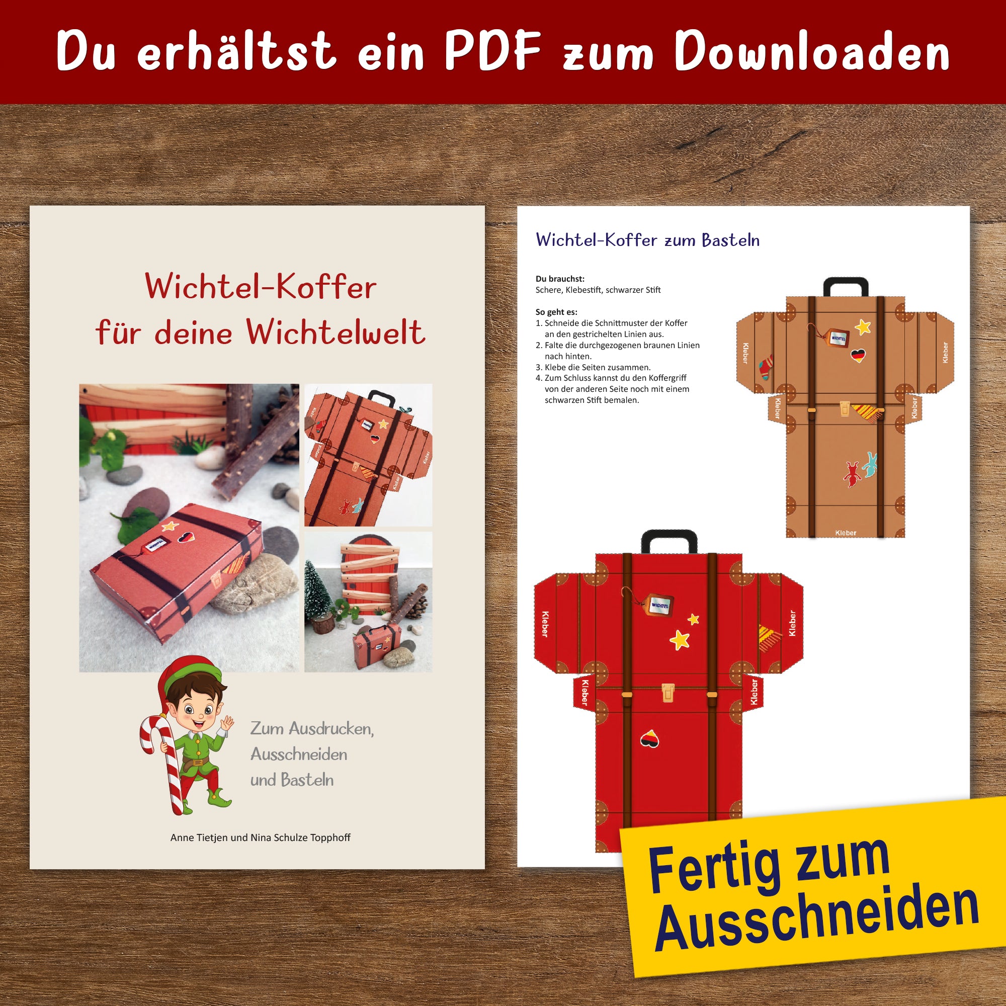 DIY Wichtelwelt Bastelideen: Wichtel Koffer Zum Ausdrucken & Basteln Für Deine Kreativen Projekte