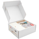 Wichtelwelt Zubehör Set, 15-teiliges Premium Set Mit Wichteltür, Wichtelbriefkasten Wichtel Bank Wichtel Korb Backblech Fußmatte Tisch Leiter Türkranz Laterne Wichteltür aus Holz