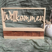 3D/ Plotter- / Laserdatei - Willkommen im Rahmen gedruckt 3 D Drucker
