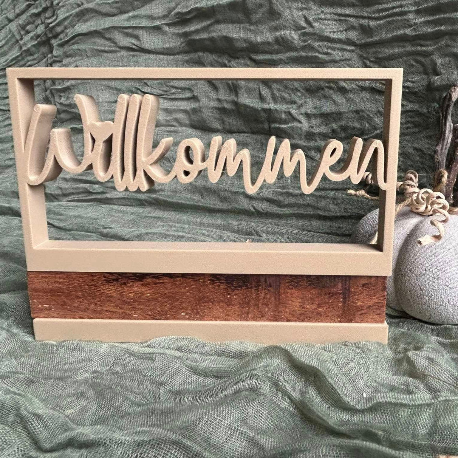 3D/ Plotter- / Laserdatei - Willkommen im Rahmen gedruckt 3 D Drucker