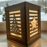 Laterne basteln Winter Laterne Tannenbaum Stern Weihnachten basteln Windlicht Deko Silikonform