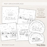 Laterne/ Lichtbox/ Schneekugel Silikonform PDF - Wintertraum