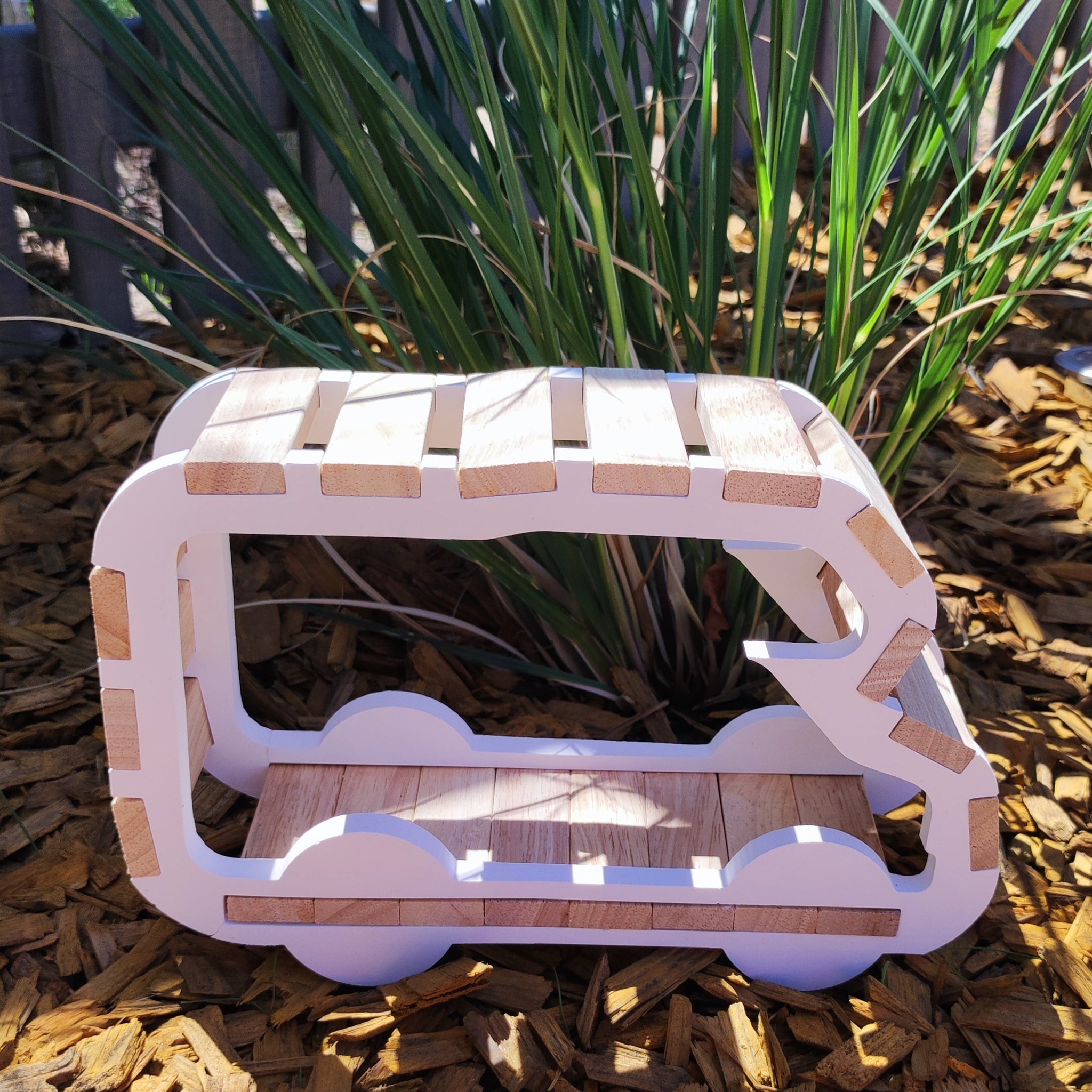 Wohnwagen Rahmen Silikonform gegossen und mit Easy-Sticks aufgebaut