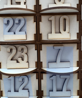 3D/ Plotter- / Laserdatei -  Adventskalender Zahlen 1-24 gelasert