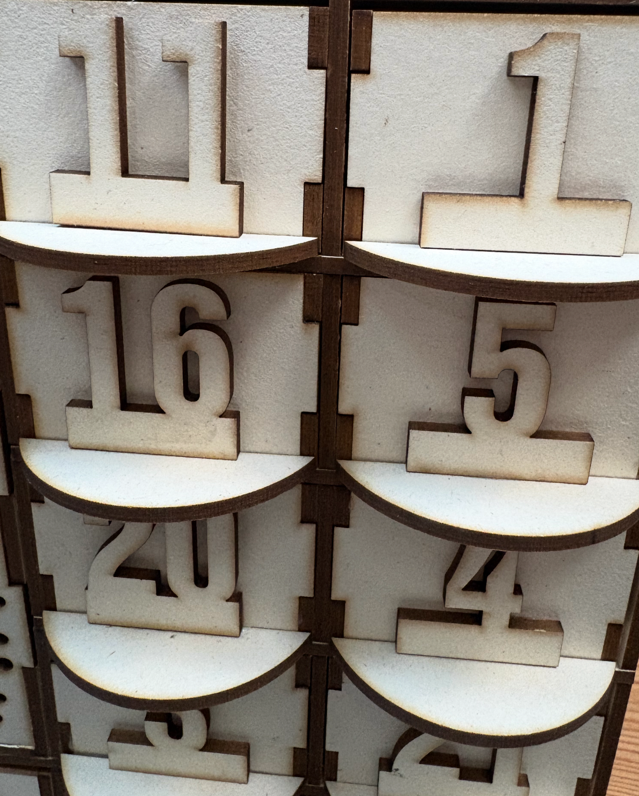 3D/ Plotter- / Laserdatei -  Adventskalender Zahlen 1-24