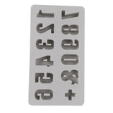 Silikon Gießform 0-9 von easy-sticks, zeigt die Formen von Zahlen und einem Pluszeichen für vielseitige Deco- und Bastelideen.