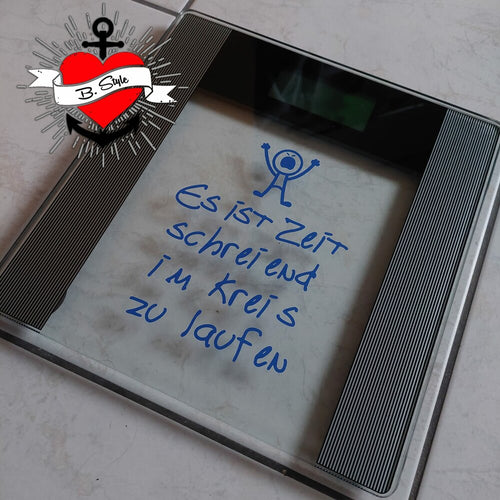 Es ist Zeit schreiend im Kreis zu laufen plotteridee spruch