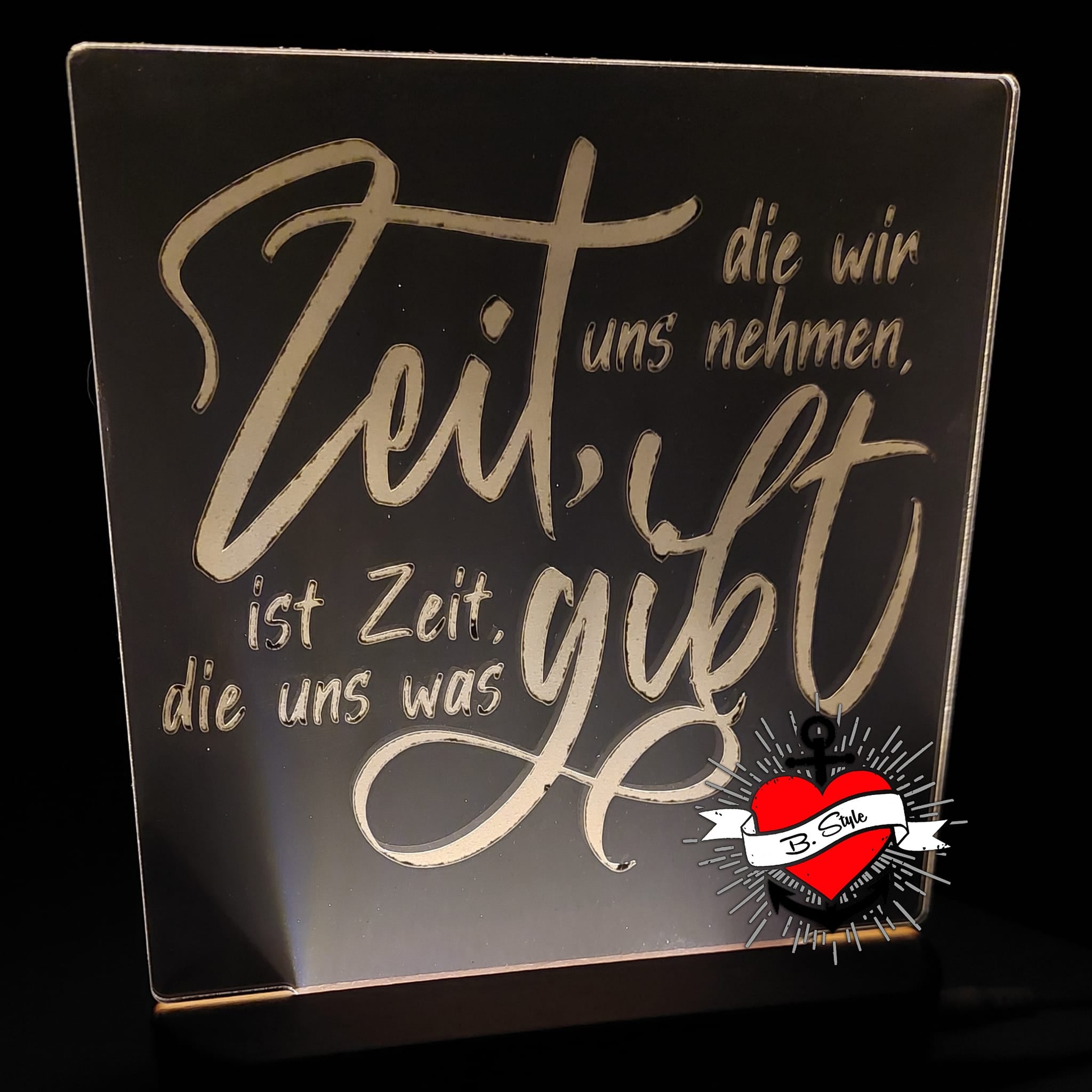 Zeit, die wir uns nehmen, ist die Zeit , die uns was gibt.