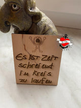 Es ist Zeit schreiend im Kreis zu laufen plotteridee spruch