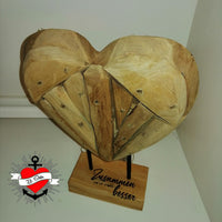 Holzherz mit dem Schriftzug 'Zusammen sind wir einfach besser', von easy-sticks, als Teil einer kreativen Plotterdatei.