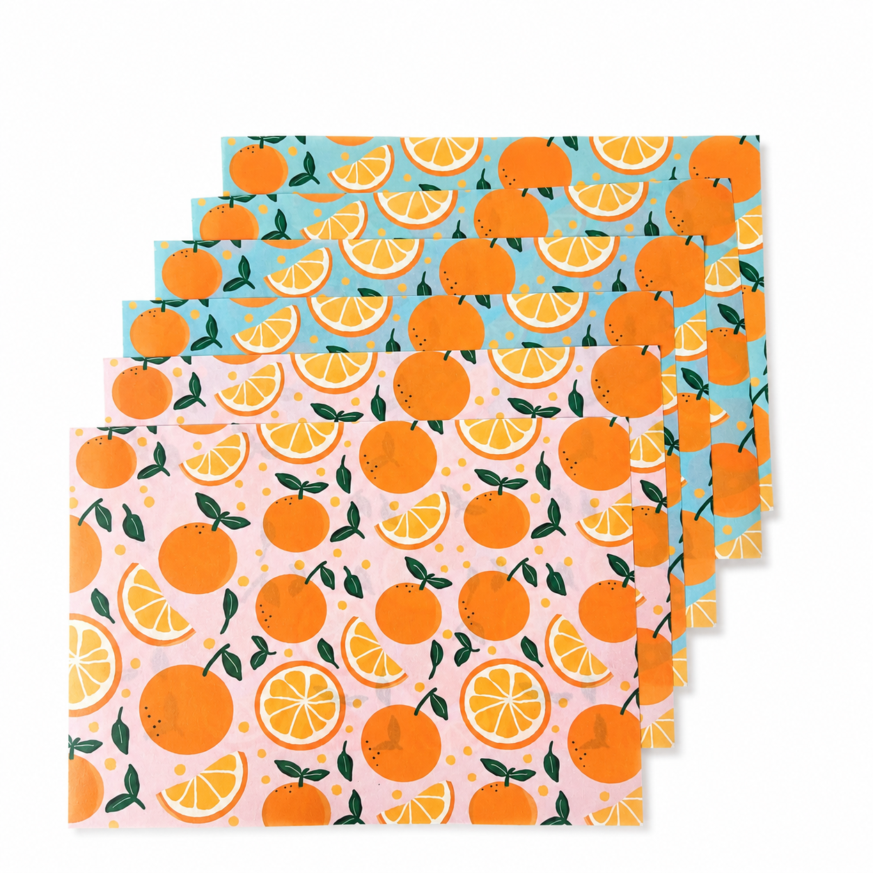 Mandarinen Transparentpapier A4 – 6 Bögen | Easy-Sticks