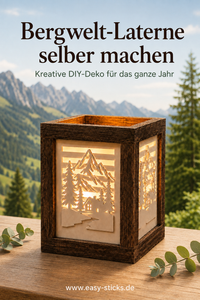 Bergwelt Silikonform für Laterne und Bilder mit Easy-Sticks