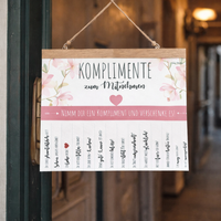 Komplimente zum Abreißen zum Aufhängen - 14 Abreißzettel in 3 Designs