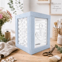 Easy-Sticks 4.0 Eiche Eisblau – DIY Laterne Beispielprojekt