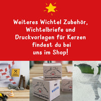 Weiteres Wichtelzubehör bei Easy-Sticks im Shop, z.B. Wichtelbriefe, Wichtelbücher, Briefpapier vom Wichtel, Umzugskarton, Baustelle, Wichtelbaustelle, Wichtelschablone, Schablone, Wichtelmaske, Maske und jede Menge mehr.