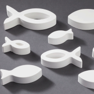 Silikonform - Fische von Easy-Sticks, stilvolle weiße Silikonformen in Fischform, ideal zum Backen und für Desserts.