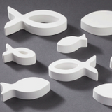 Silikonform - Fische von Easy-Sticks, stilvolle weiße Silikonformen in Fischform, ideal zum Backen und für Desserts.