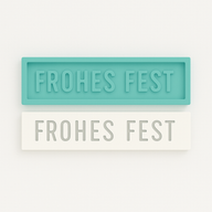 Frohes Fest Forma aus Silkion zum gießen mit keraflott