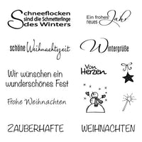 Weihnachtsstempel Clear Stamp SetFür Festliche Karten Gestaltungen Und Winterliche Motive