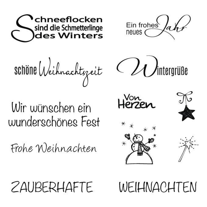 Weihnachtsstempel Clear Stamp SetFür Festliche Karten Gestaltungen Und Winterliche Motive