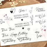 Sticker Für dich Alles Liebe Geburtstag Happy Birthday Rub Sticker