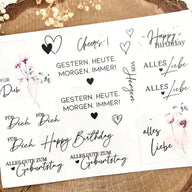 Sticker Für dich Alles Liebe Geburtstag Happy Birthday Rub Sticker