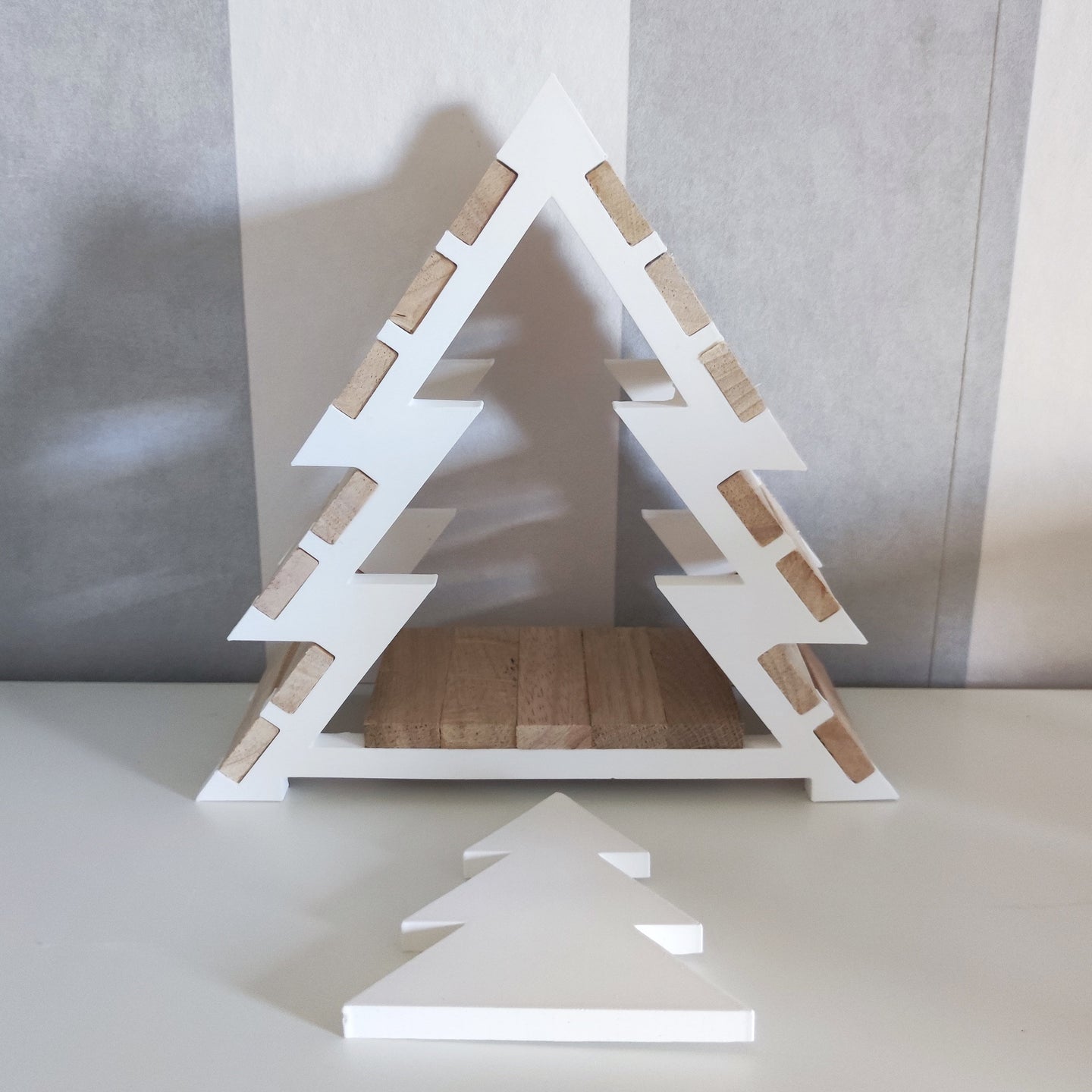 gegossener Tannenbaum aus  Silikonform Rahmen für Easysticks