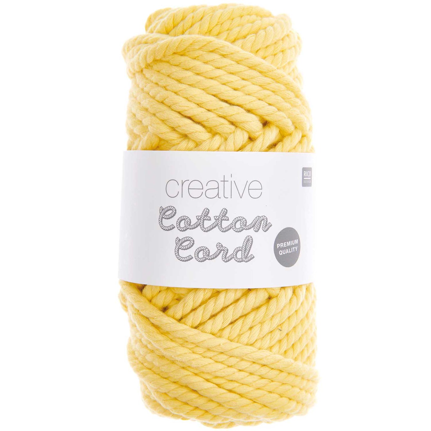 gelb Makramee Garn 130g 25m, Kreatives Baumwollseil in Pastellgelb, Ideal Für Anfänger, 5mm Stärke