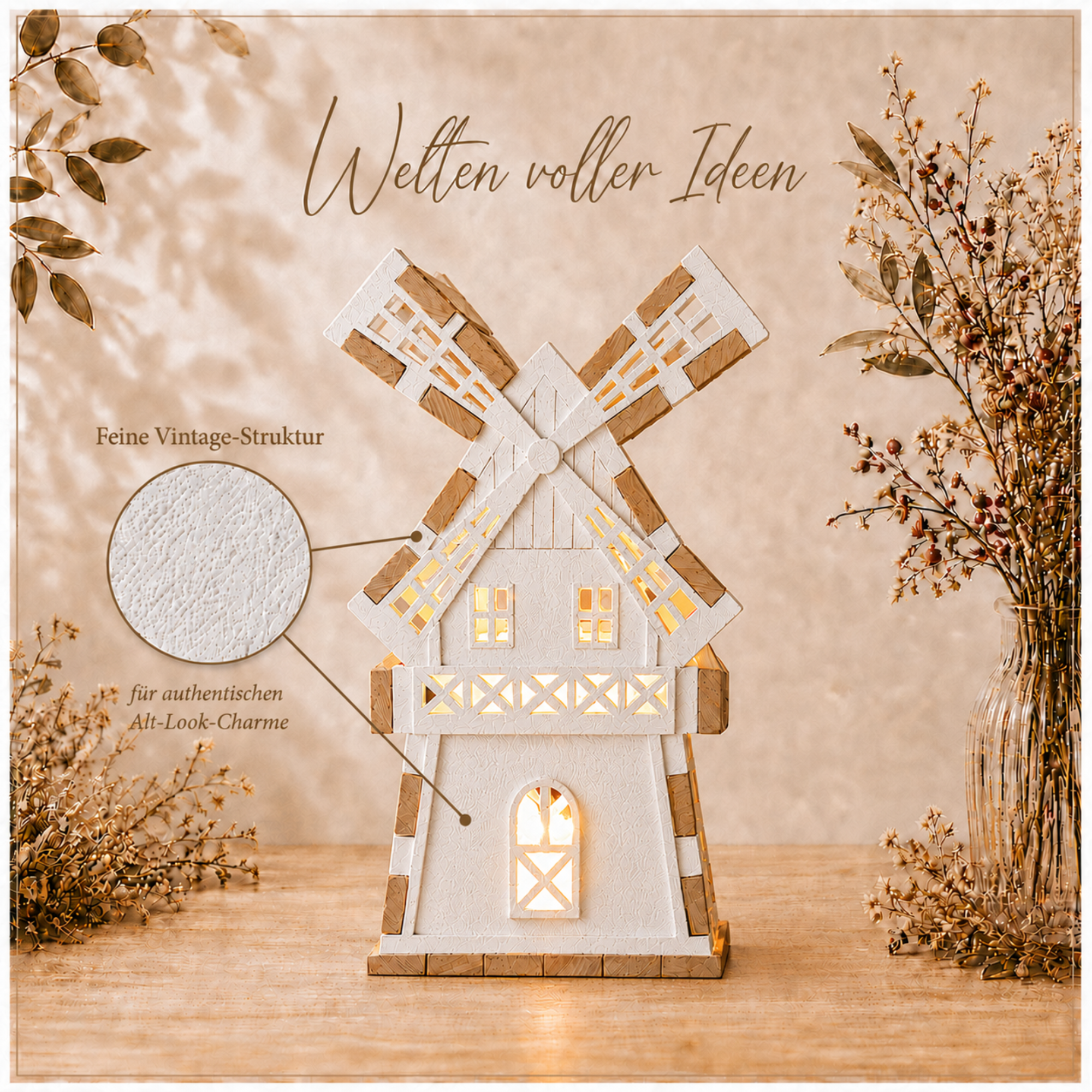 Silikonform Windmühle – DIY Gießform für kreative Deko
