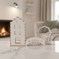 Brücke Silikonform – 3D DIY Gießform für Grachtenhaus-Deko | Easy-Sticks