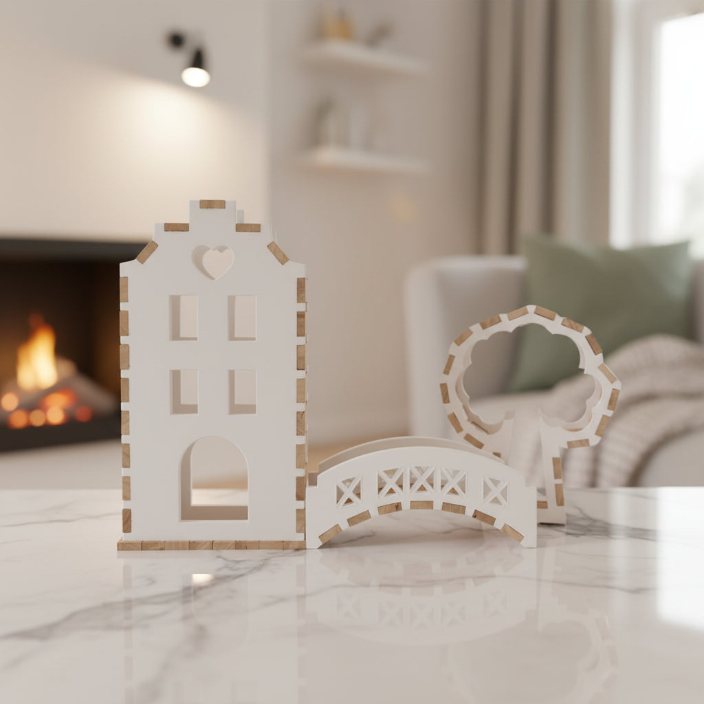 Brücke Silikonform – 3D DIY Gießform für Grachtenhaus-Deko | Easy-Sticks