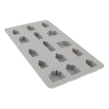 Silikon Gießform Mini Häuser von easy-sticks: Flache Gießform mit vielfältigen Hausformen, ideal für selbstgemachte Deko und Geschenke.