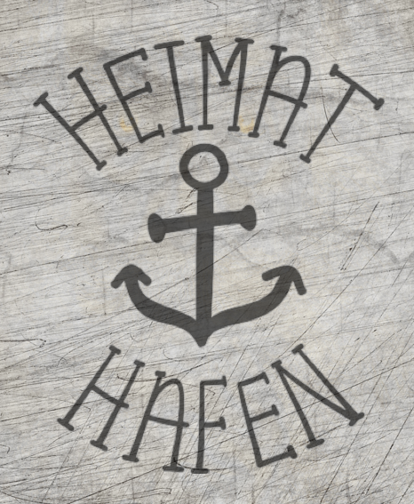 Heimathafen Plotterdatei Anker und Schriftzug