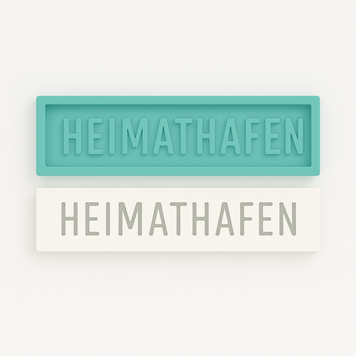 Silikonform mit Schrift Heimathafen Heimat Hafen – perfekt für DIY-Projekte, Resin-Gießen, Seifenherstellung oder kreative Bastelideen