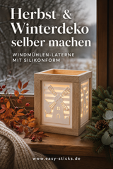 Silikonform - Windmühle Laterne Seitenteill