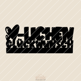 Schwarze Version der Plotterdatei 'HERZLICHEN GLÜCKWUNSCH' von easy-sticks auf beige Hintergrund, perfekt für Bastelprojekte und personalisierte Anlässe.