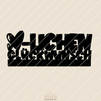 Schwarze Version der Plotterdatei 'HERZLICHEN GLÜCKWUNSCH' von easy-sticks auf beige Hintergrund, perfekt für Bastelprojekte und personalisierte Anlässe.