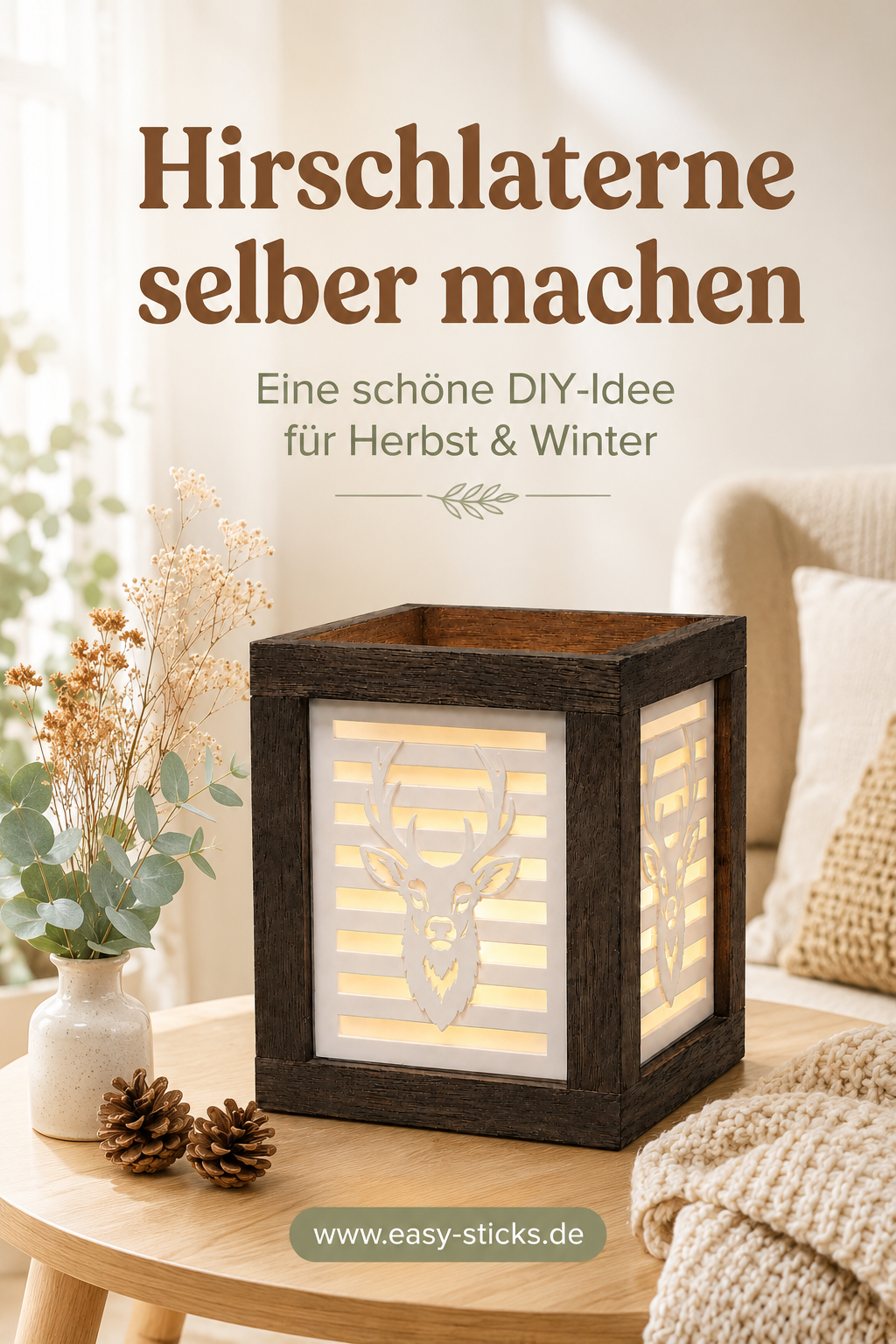 Silikonform Hirsch – Laterne Seitenteil für Easy-Sticks