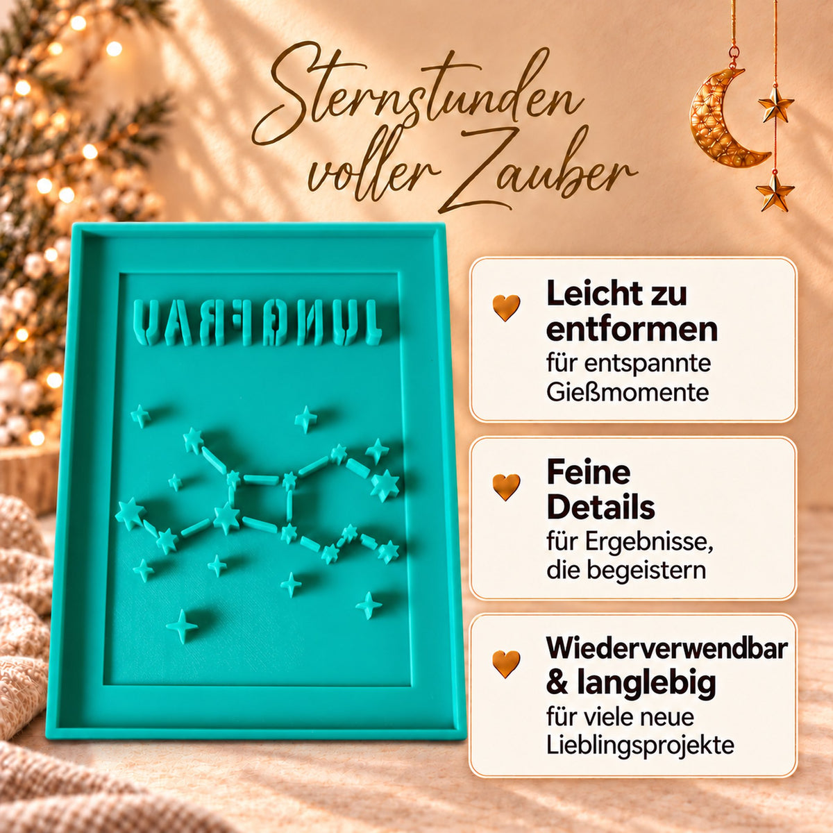 Silikonform - Jungfrau Laternen Seitenteil