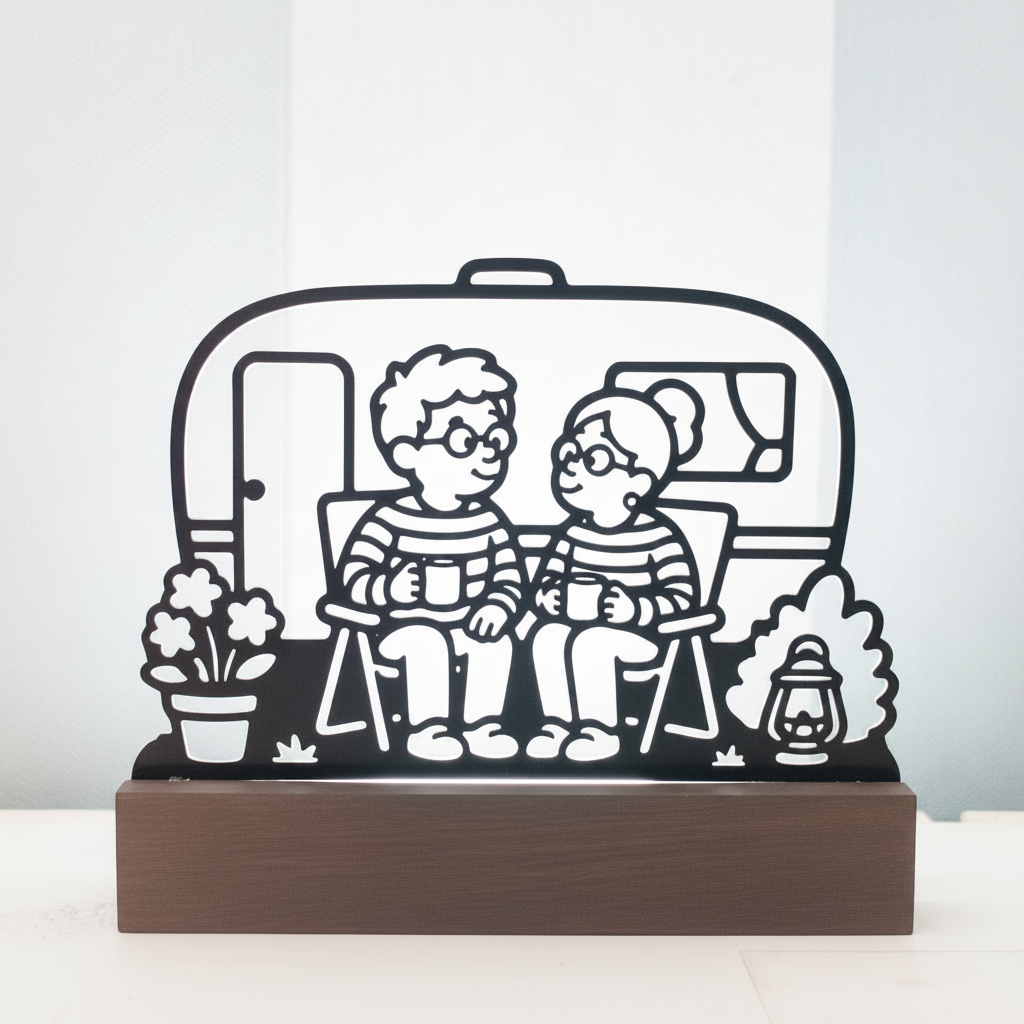 Karla und Karl vorm Wohnwagen – neue Version