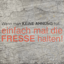 Lade das Bild in den Galerie-Viewer, Wenn man keine Ahnung hat...Einfach mal die Fresse halten
