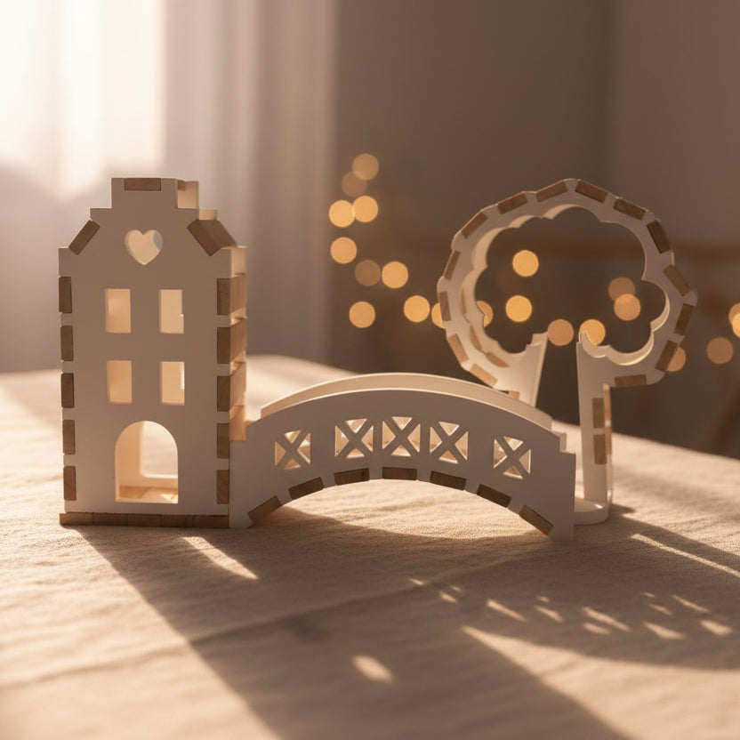 Brücke Silikonform – 3D DIY Gießform für Grachtenhaus-Deko | Easy-Sticks