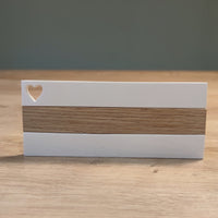 Easy-Sticks Silikonform - Schlicht - 16 cm Länge, stilvolle weiße und Holzform mit herzförmigem Ausschnitt, perfekt für handwerkliche Kunstwerke.