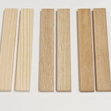 Easy-Sticks Muster Set mit mehreren Holzstäben in verschiedenen Naturtönen, ideal zum Kennenlernen der Easy-Sticks Produkte.