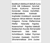 Kräuter Sticker Rub Ons A4 – Wetterfest, Kratzfest & Einfaches Anbringen für Gewürzdosen