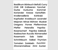 Kräuter Sticker Rub Ons A4 – Wetterfest, Kratzfest & Einfaches Anbringen für Gewürzdosen